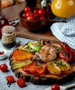 Grilled Chicken Breast with Roasted Vegetables