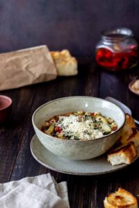 This Minestrone Soup is exactly what you need on a cold day: warm, comforting, and full of delicious vegetables, pasta, and beans. 